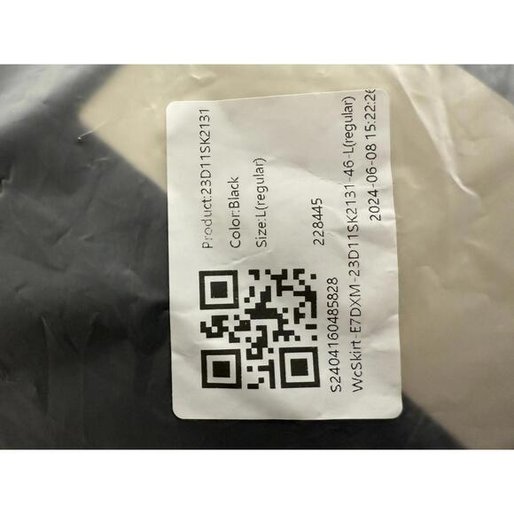 NWT Halara Breezeful High Waist Asymmetric Ruffle Hem 2-in-1 Maxi Skirt Black L - Picture 10 of 10